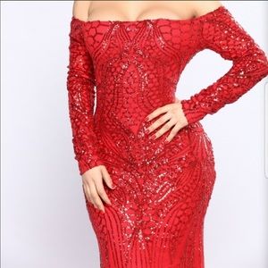 Stunning Red Sequin Dress